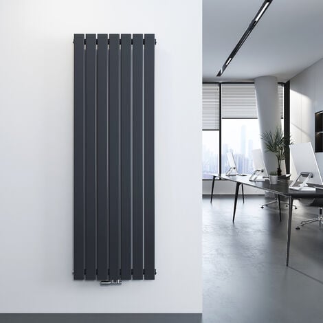 Meykoers Radiateur à eau chaude en acier Anthracite 160x54cm Radiateur chauffage central Horizontal design