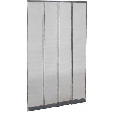 Moustiquaire rideau porte Passages Intensifs - L 100 x H 230 cm Gris