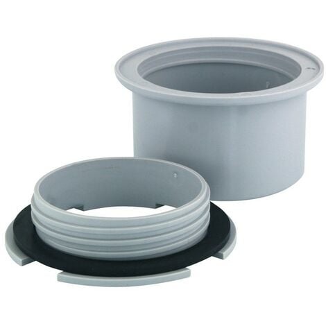 Naissance gouttière à fond plat pour descente Ø80 - Fitt - Gris - PVC