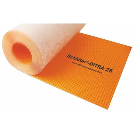 Natte de désolidarisation en polyéthylène DITRA pour pose de carrelage - La coupe de 1 M de large