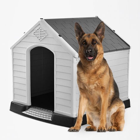 Niche pour grands chiens dans un jardin en plastique Rock