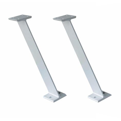 NORDLINGER PRO Lot de 2 Supports snack Zen alu - Simple et rapide à poser - 20 cm de hauteur