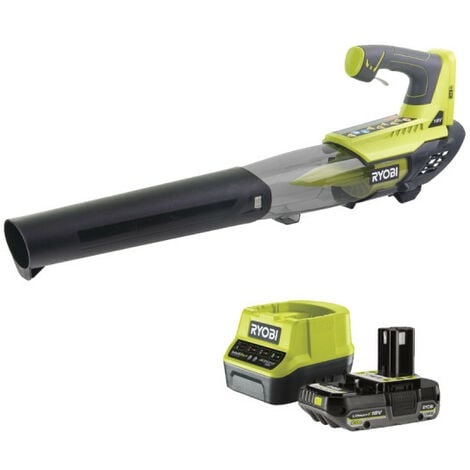 Pack RYOBI Souffleur OBL18JB - 18V One+ - 1 batterie 2.0Ah - 1 chargeur rapide RC18120-120