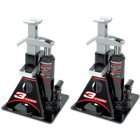 Paire de Chandelles hydrauliques Crics bouteille 3T : IDEAL POUR CAMPING-CAR - CARAVANE