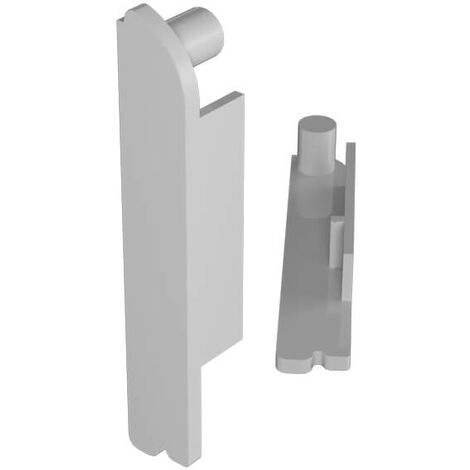 Paire d'Embouts Plinthe Passe-Câble PVC 80 mm - Blanc