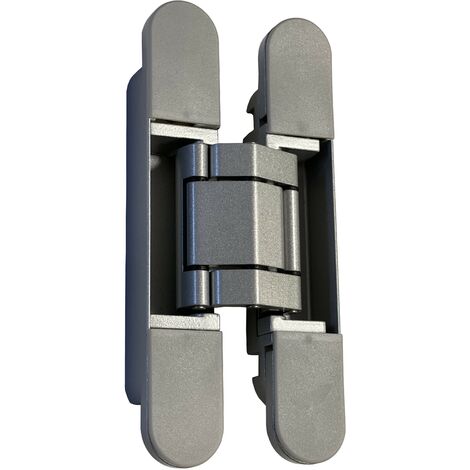 Paumelle Invisible 150 mm "KLOSE besser"  3 directions - Aluminium.