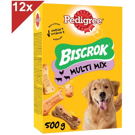 PEDIGREE Biscrok Biscuits croquants multi mix pour chien 12x500g
