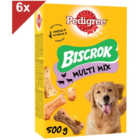 PEDIGREE Biscrok Biscuits croquants multi mix pour chien 6x500g