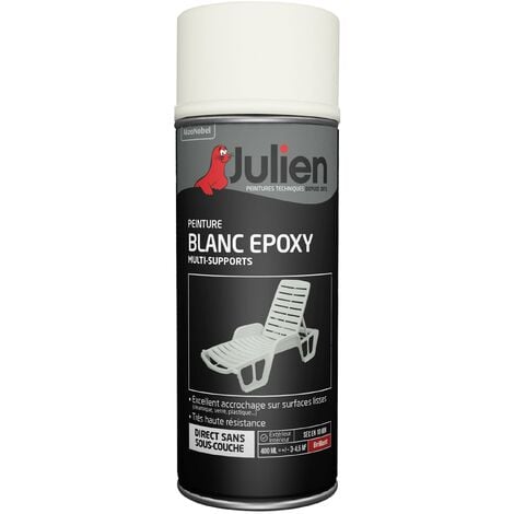 Peinture aérosol Epoxy multi-supports - Brillant Blanc - 400 ml - Julien
