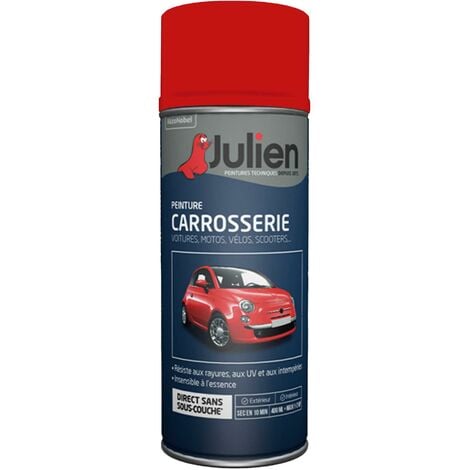 Peinture aérosol pour Carrosserie - Brillant Rouge 37114 - 400 ml - Julien