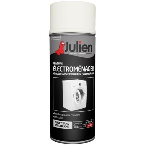 Peinture aérosol pour Electroménager - Brillant Blanc Email - 400 ml - Julien