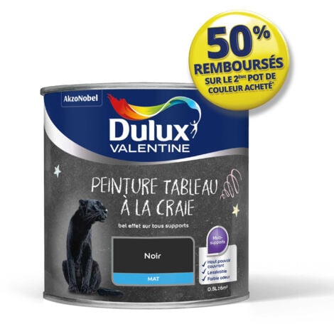 Peinture De Rénovation Tableau à la craie Mat Noir 0,5 L - Dulux Valentine