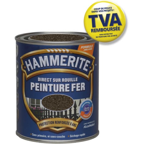 Peinture Direct Sur Rouille Forgée Châtaigne 0,75 L - Hammerite
