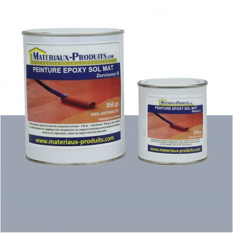 Peinture époxy sol et mur Mat Gris Béton - 1 Kg Gris béton - MATPRO