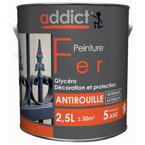 Peinture Fer 2.5 litres gris anthracite - ADDICT