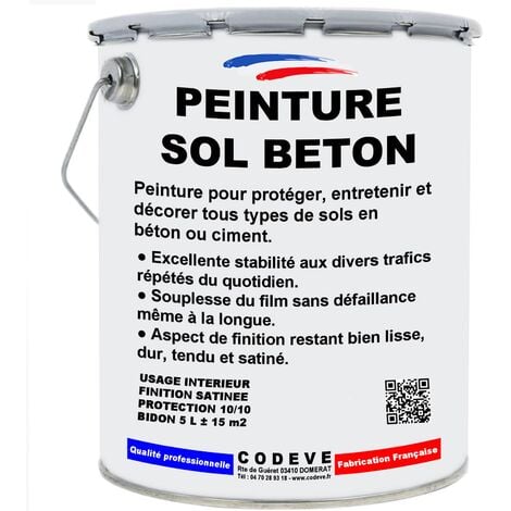 Peinture Sol Beton -  5 L   - Codeve Bois - 7016 - Gris anthracite