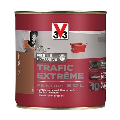 Peinture Sol Résine V33 Trafic Extrême Tomette 0,5 L