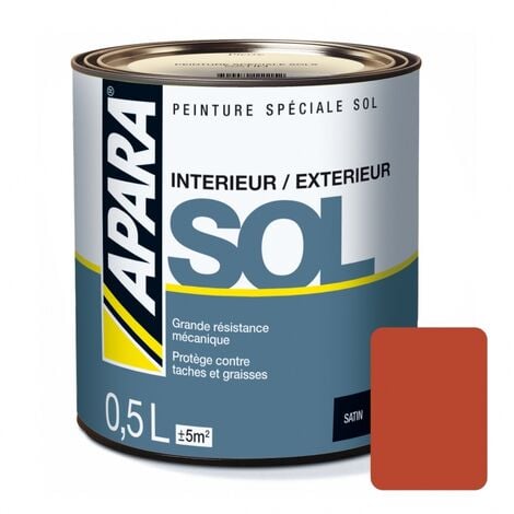 Peinture Sol Satin - APARA Rouge tomette (RAL 3013) 0.5 litre