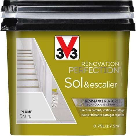 Peinture sols & escaliers Rénovation perfection® V33 Plume satin 0,75L