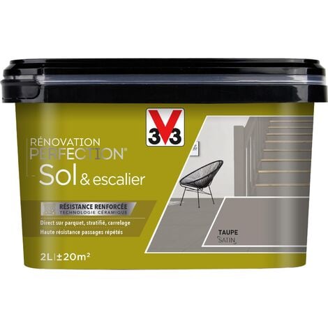 Peinture sols & escaliers Rénovation perfection® V33 Taupe satin 2L