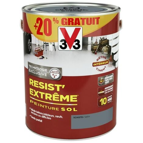 Peinture sols garages Résist'extrême® V33 Schiste 3L