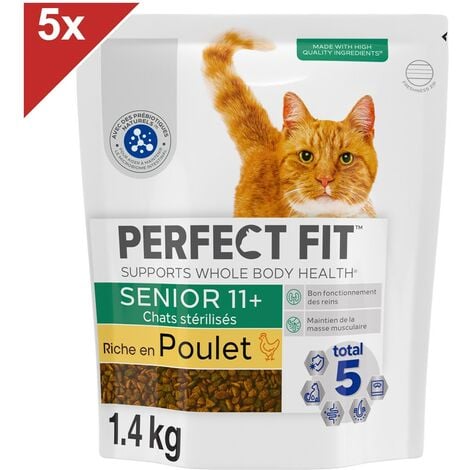 PERFECT FIT 11+ Croquettes Riche en Poulet chat senior stérilisé 1,4kg