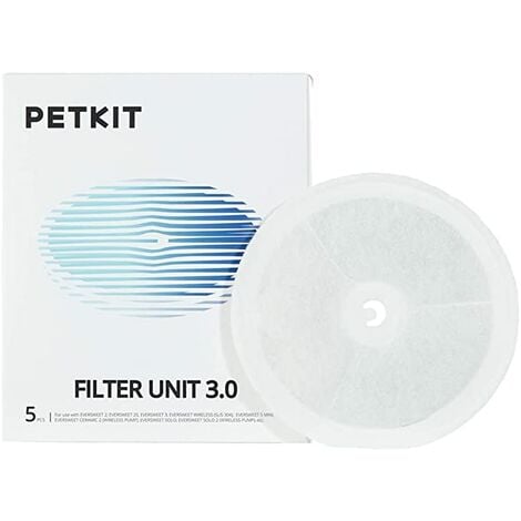 PETKIT Élément Filtrant Distributeur d’Eau pour Chat et Chien, 3.0 5 pièces à Utiliser sur Les distributeurs d’Eau EVERSWEET 2.0 & 3.0 & CYBERTAIL
