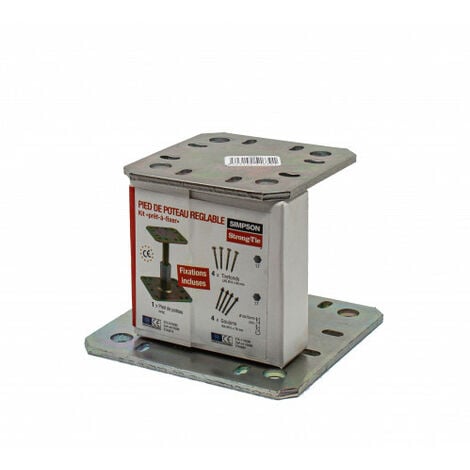 Pied de poteau prêt-à-fixer KIT FIX PPRC 100x100mm - ep 5mm