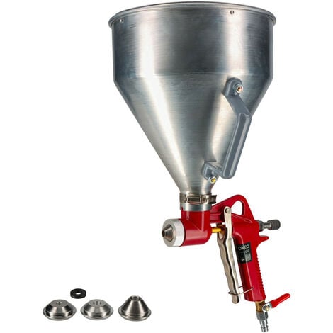 Pistolet à crépir pneumatique godet metal 4,5l + 3 buses - Crépi intérieur et extérieur enduit de finition