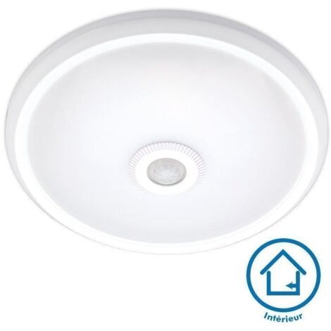 Plafonnier détecteur de mouvement IP20 12W LED  CLARK Blanc naturel  Température de Couleur: Blanc neutre 4000K
