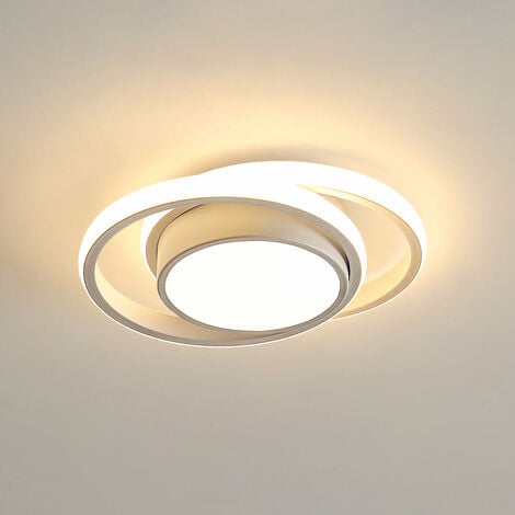 Plafonnier LED Moderne, Luminaire Plafonnier Rond, Blanc Chaud 3500K 32W 2500LM, Lampe de Plafond pour Couloir Salon Dia 28cm