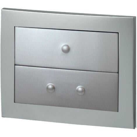 Plaque de commande à économie d'eau pour WC suspendu Equal chromé mat Wirquin 55719671, gris