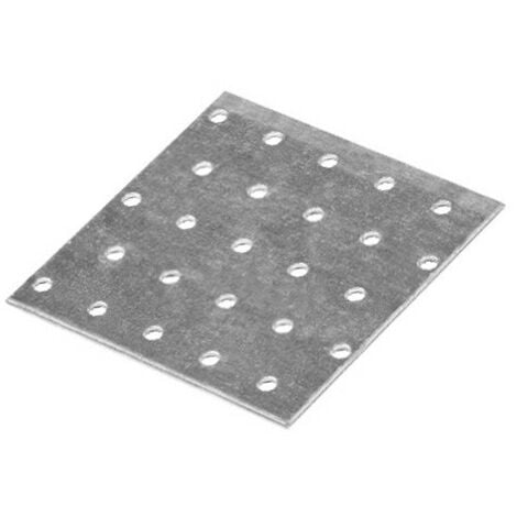Plaque perforée galvanisée - 100 x 100 x 2,0 mm