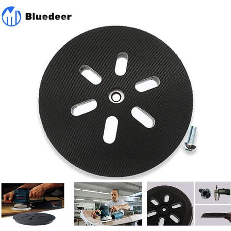 Plateau de ponçage de 150 mm - Pour ponceuse excentrique Bosch GEX 150 AC, PEX 15 AE, GEX 150 Turbo - 150 mm avec vis W