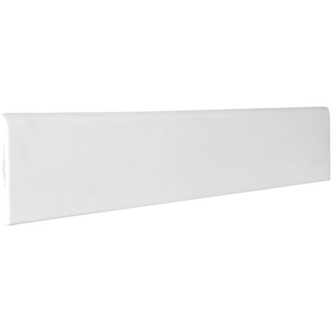 Plinthe carrelage blanc mat uni 10x60 (vendu à l'unité)