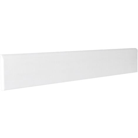 Plinthe carrelage blanc mat uni 8x60 (vendu à l'unité)