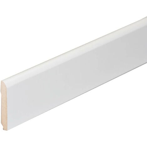 Plinthe MDF 2 m - Blanc - 80 x 14 mm
