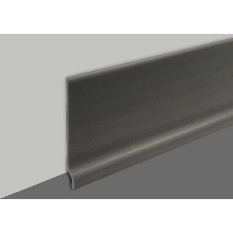 Plinthe souple en PVC, de grande qualité, Blanc, Gris clair, Gris foncé, ou Noir, hauteur 70 mm, longueur au choix - Gris Anthracite - 20 ML.