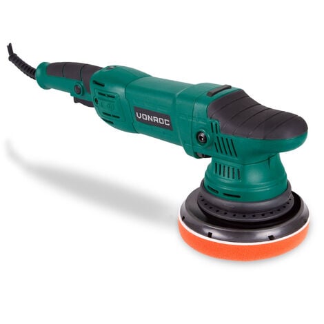 Polisseuse excentrique 150mm 1050W. Meule d'appui et 1 éponge incluse