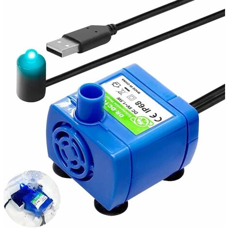 Pompe à Eau Submersible pour Animaux de Compagnie, Pompe De Fontaine à Boire pour Animaux De Compagnie, USB Port Remplacement de la Pompe pour Chat Fontaine