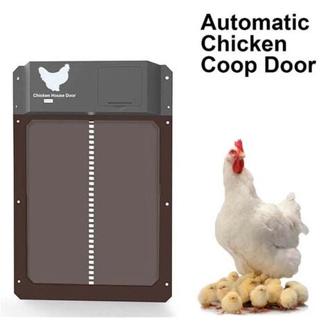 Porte Automatique poulailler, Trappe poulailler, Poulet Coop pour élever en Toute sécurité, volet électrique avec Rails de Guidage, poulailler pour Poulets