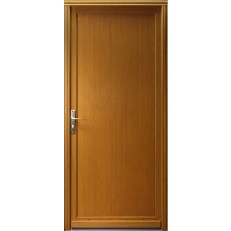 Porte De Service Bois Pleine Armagos, H,215xl,90  p, droit Côtes Tableau GD MENUISERIES