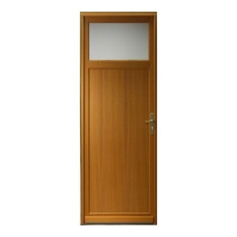 Porte De Service Bois vitrée Pagos, H,215xl,90  p,gauche  Côtes Tableau GD MENUISERIES