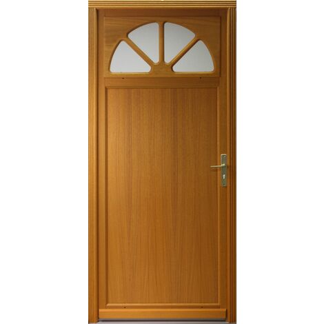 Porte De Service Bois vitrée Pixos, H,200xl,80  p,gauche Côtes Tableau GD MENUISERIES