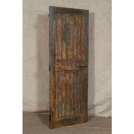 Porte en bois massif et en fer pour l'intérieur ou l'extérieur, ancienne et médiévale coulissaut