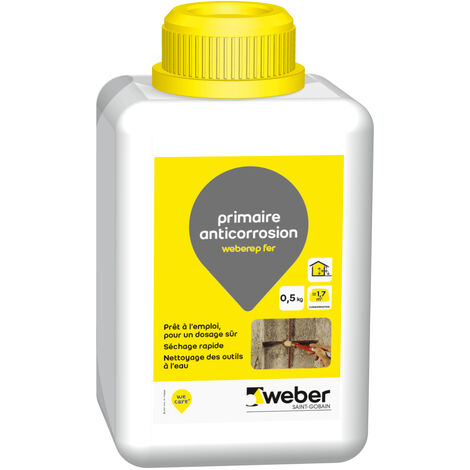 Primaire anti-corrosion des armatures 0,5 kg,  prêt à l’emploi ,Weberep fer, WEBER