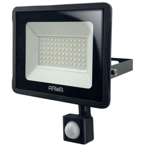 Projecteur LED 30W Noir détecteur de mouvement extérieur IP65  Température de Couleur: Blanc Froid 6500K