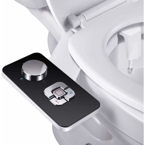 Pulvérisateur bidet non électrique avec double bus rétractables autonettoyantes - Nettoyage avant et arrière - Bouton poussoir réglable pour