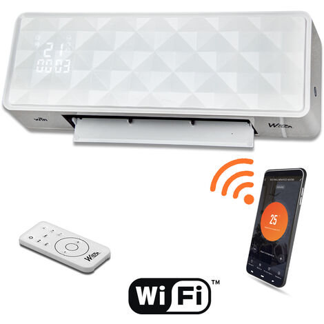 Radiateur céramique mural 2000W avec télécommande et connexion Wifi - Warm tech