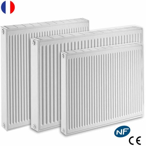 Radiateur eau chaude réversible Acier Blanc Type 22 Chauffage central DE DIETRICH Dimension - T22 HR L50xH70 930W